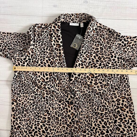 Susan Graver NWT 3XP Leopard Animal Print Knit Jacket - Picture 8 of 12